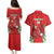 Wales Rugby Custom Couples Matching Puletasi and Hawaiian Shirt Dragon Scales Style - Wonder Print Shop