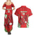 Wales Rugby Custom Couples Matching Summer Maxi Dress and Hawaiian Shirt Dragon Scales Style - Wonder Print Shop