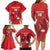 Wales Rugby Custom Family Matching Long Sleeve Bodycon Dress and Hawaiian Shirt Dragon Scales Style - Wonder Print Shop