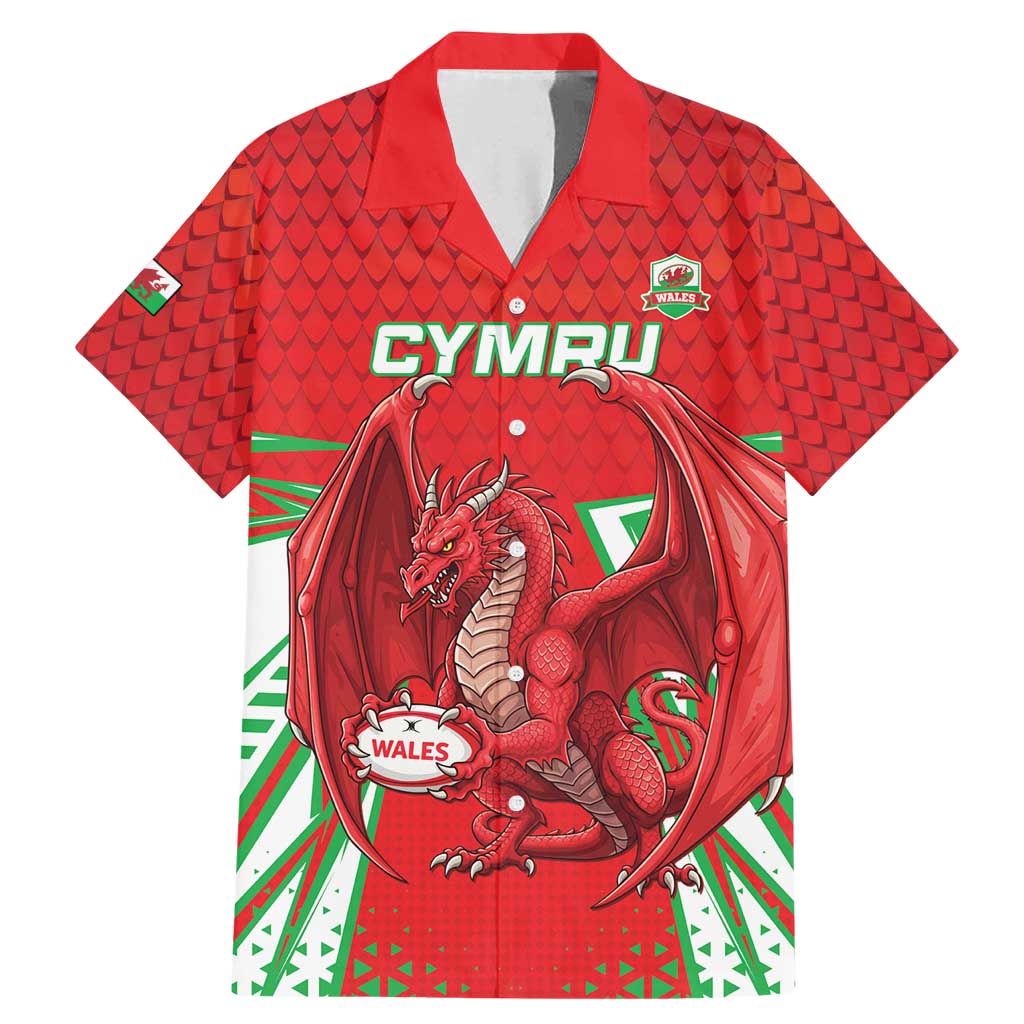 Wales Rugby Custom Family Matching Mermaid Dress and Hawaiian Shirt Dragon Scales Style - Wonder Print Shop