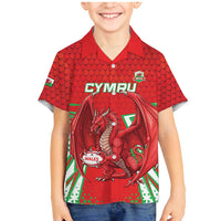 Wales Rugby Custom Family Matching Mermaid Dress and Hawaiian Shirt Dragon Scales Style - Wonder Print Shop