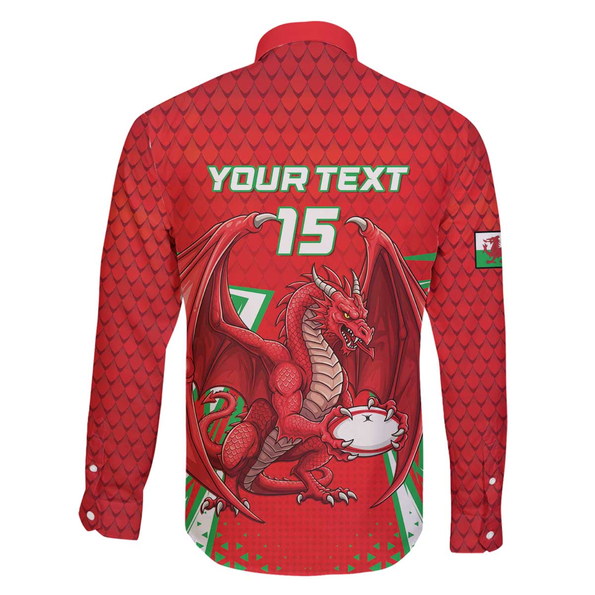 Wales Rugby Custom Family Matching Off The Shoulder Long Sleeve Dress and Hawaiian Shirt Dragon Scales Style - Wonder Print Shop