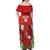 Wales Rugby Custom Family Matching Off Shoulder Maxi Dress and Hawaiian Shirt Dragon Scales Style - Wonder Print Shop