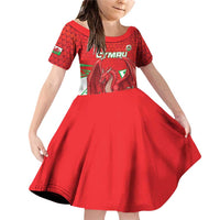 Wales Rugby Custom Family Matching Off Shoulder Short Dress and Hawaiian Shirt Dragon Scales Style - Wonder Print Shop