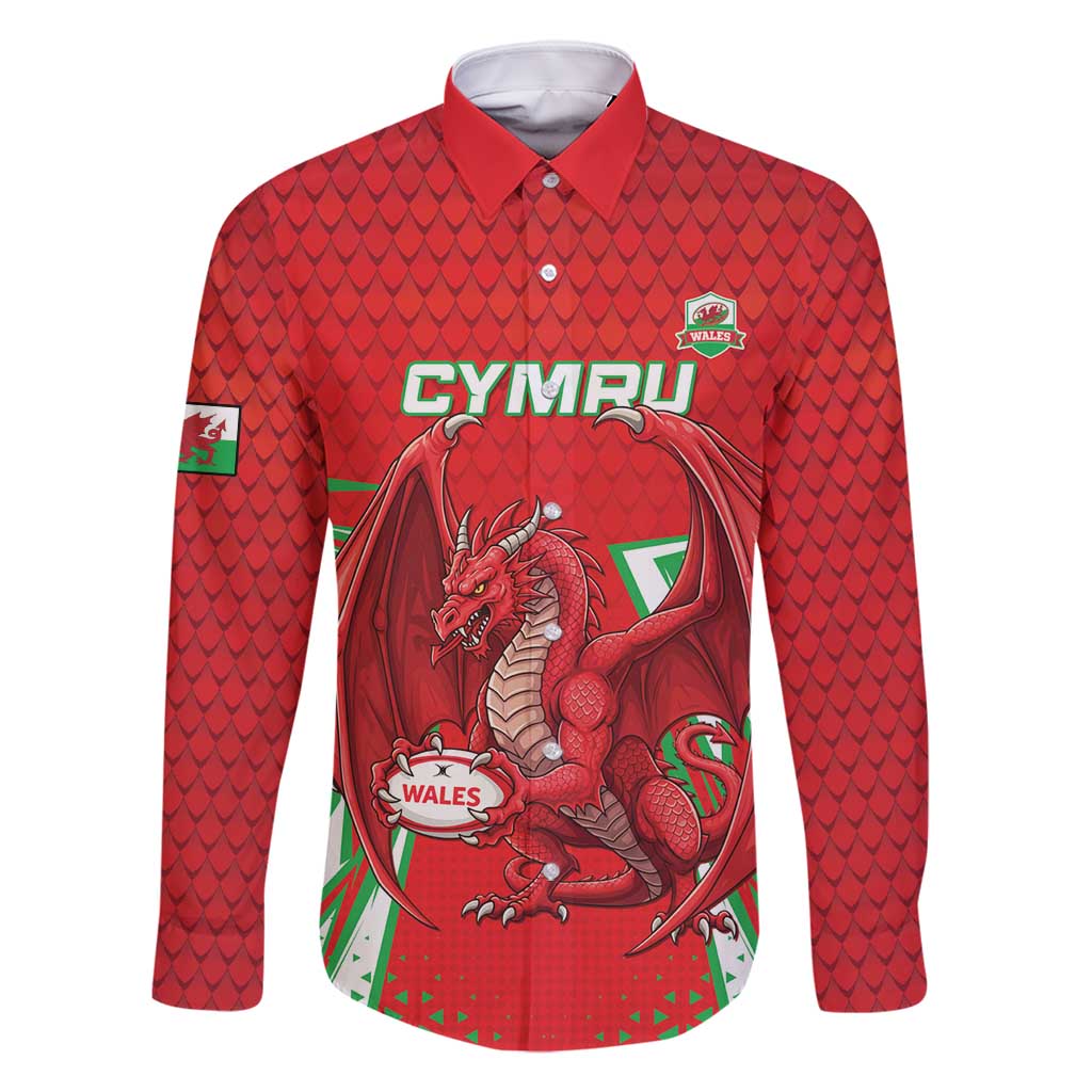 Wales Rugby Custom Family Matching Off Shoulder Short Dress and Hawaiian Shirt Dragon Scales Style - Wonder Print Shop