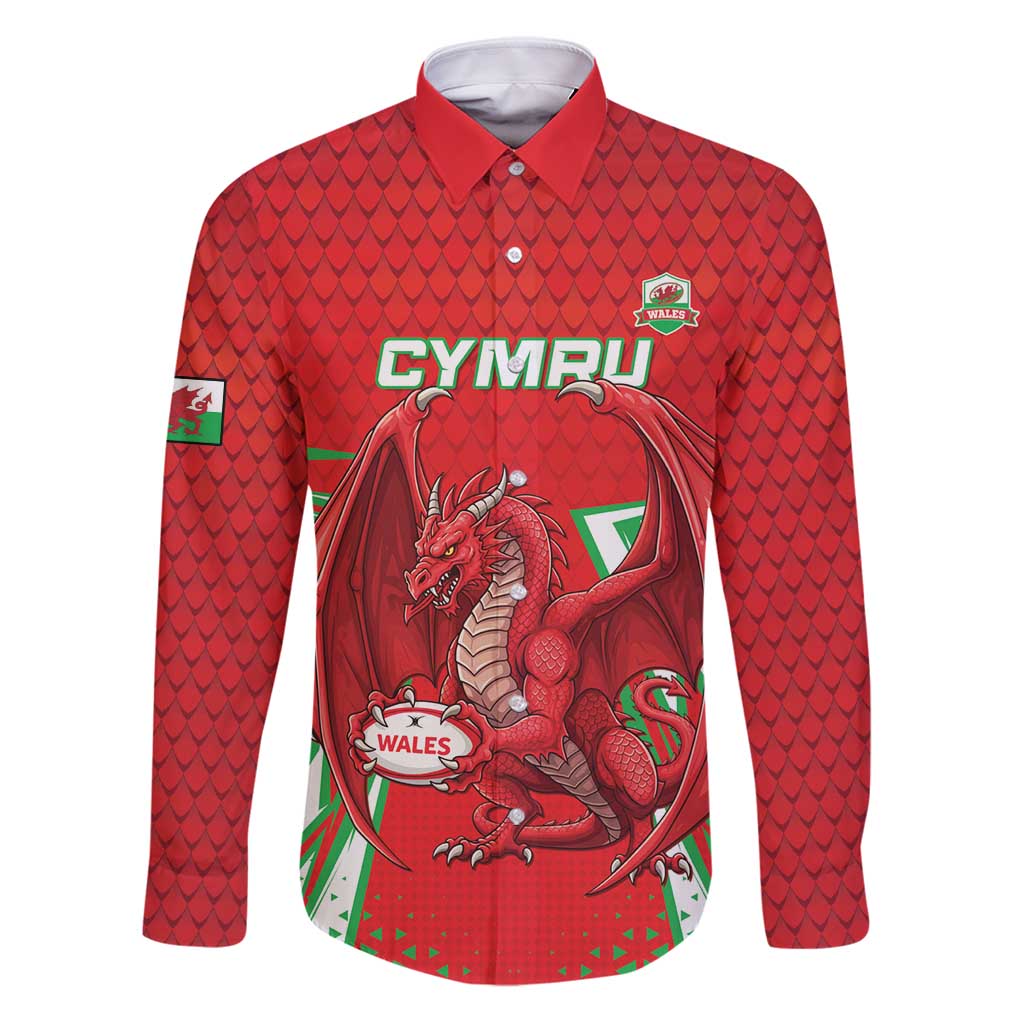 Wales Rugby Custom Family Matching Puletasi and Hawaiian Shirt Dragon Scales Style - Wonder Print Shop