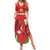 Wales Rugby Custom Family Matching Summer Maxi Dress and Hawaiian Shirt Dragon Scales Style - Wonder Print Shop