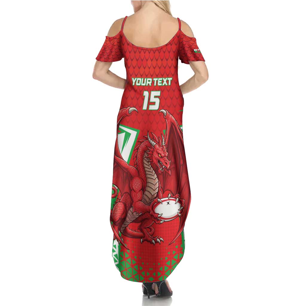 Wales Rugby Custom Family Matching Summer Maxi Dress and Hawaiian Shirt Dragon Scales Style - Wonder Print Shop