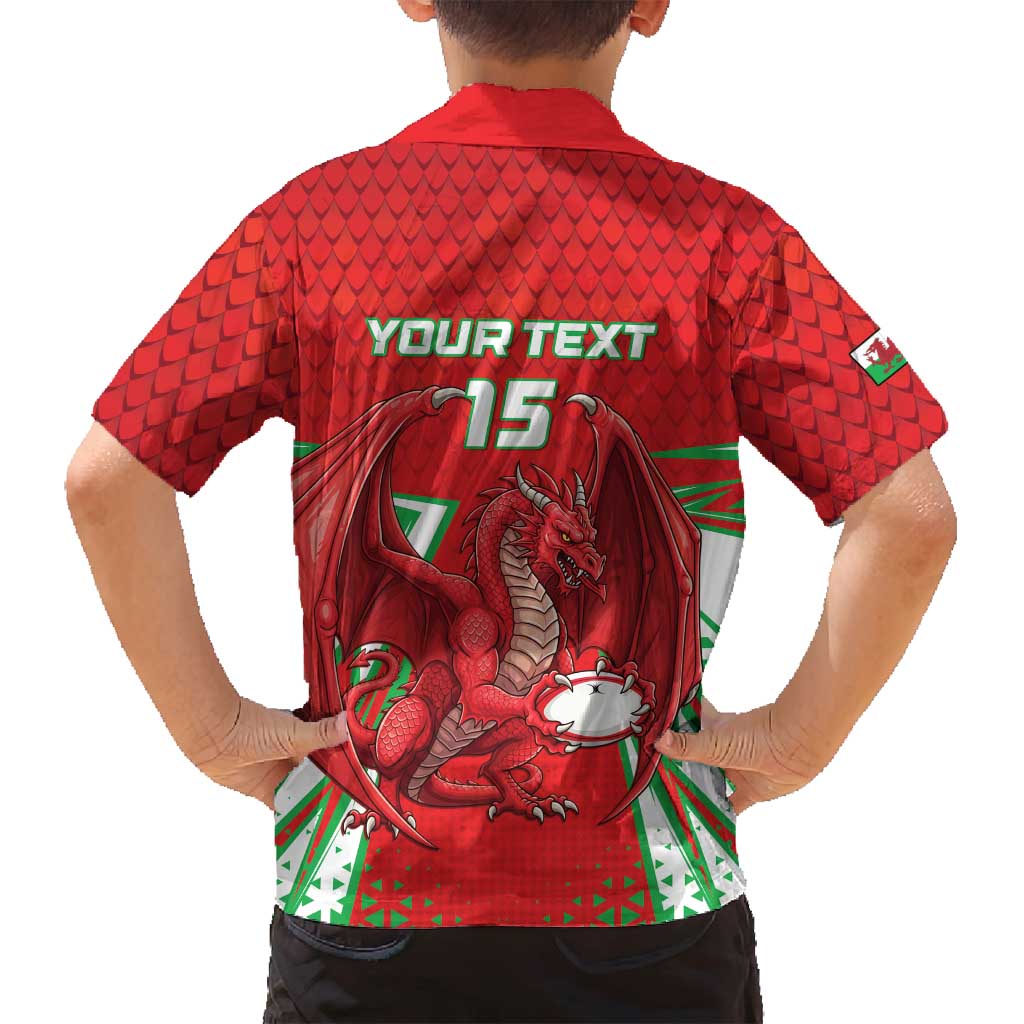 Wales Rugby Custom Family Matching Tank Maxi Dress and Hawaiian Shirt Dragon Scales Style - Wonder Print Shop