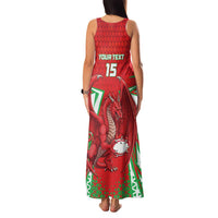 Wales Rugby Custom Family Matching Tank Maxi Dress and Hawaiian Shirt Dragon Scales Style - Wonder Print Shop