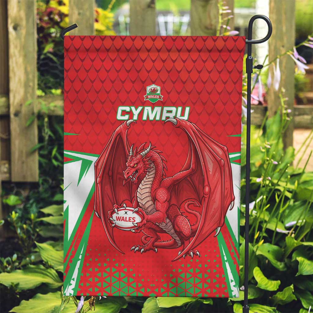 Wales Rugby Custom Garden Flag Dragon Scales Style - Wonder Print Shop