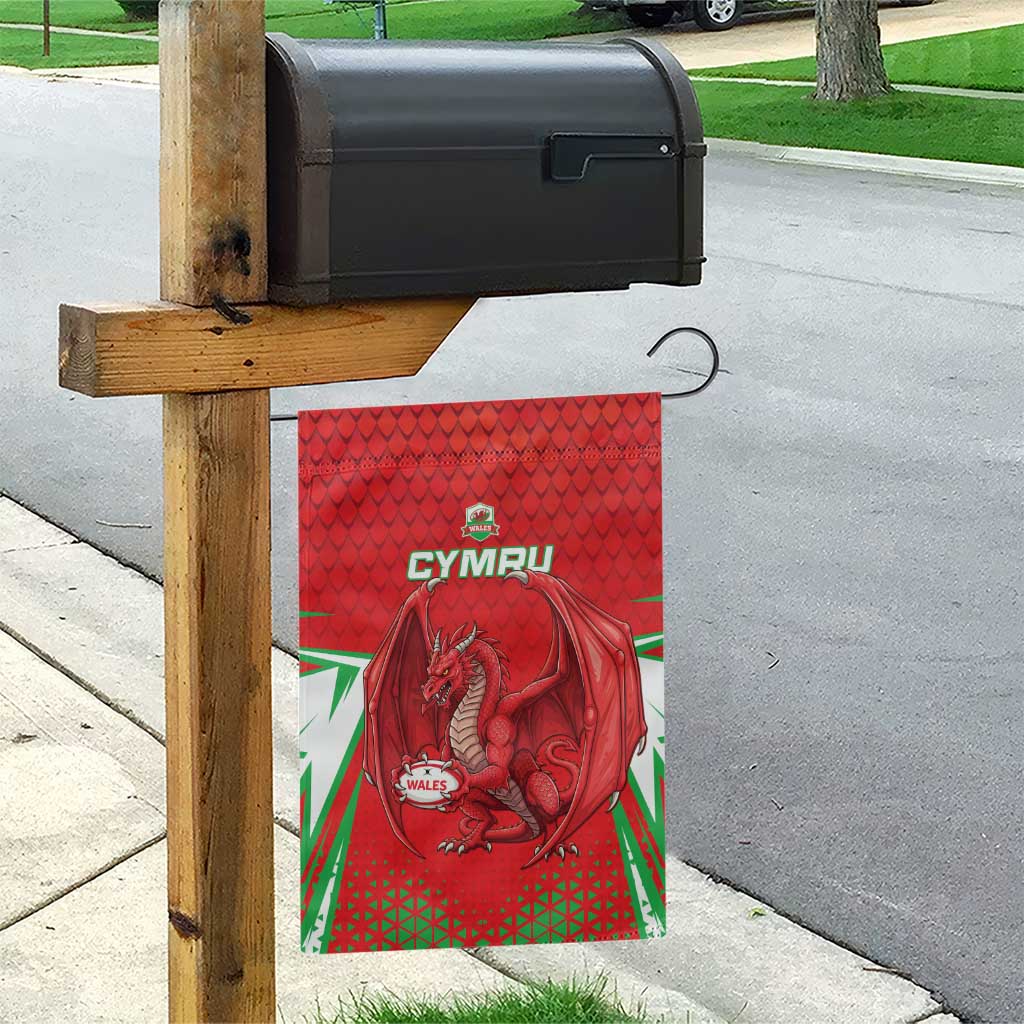 Wales Rugby Custom Garden Flag Dragon Scales Style - Wonder Print Shop