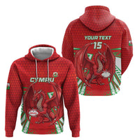 Wales Rugby Custom Hoodie Dragon Scales Style - Wonder Print Shop