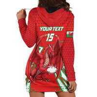 Wales Rugby Custom Hoodie Dress Dragon Scales Style - Wonder Print Shop