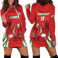 Wales Rugby Custom Hoodie Dress Dragon Scales Style - Wonder Print Shop