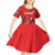 Wales Rugby Custom Kid Short Sleeve Dress Dragon Scales Style - Wonder Print Shop
