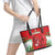 Wales Rugby Custom Leather Tote Bag Dragon Scales Style - Wonder Print Shop