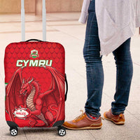 Wales Rugby Custom Luggage Cover Dragon Scales Style - Wonder Print Shop