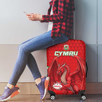 Wales Rugby Custom Luggage Cover Dragon Scales Style - Wonder Print Shop