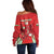 Wales Rugby Custom Off Shoulder Sweater Dragon Scales Style - Wonder Print Shop