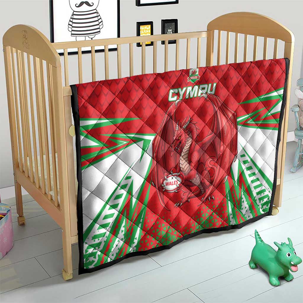 Wales Rugby Custom Quilt Dragon Scales Style - Wonder Print Shop