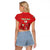 Wales Rugby Custom Raglan Cropped T Shirt Dragon Scales Style - Wonder Print Shop