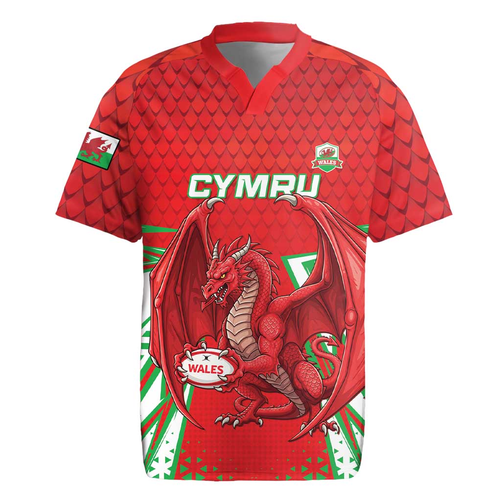 Wales Rugby Custom Rugby Jersey Dragon Scales Style - Wonder Print Shop