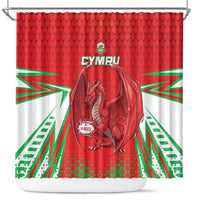 Wales Rugby Custom Shower Curtain Dragon Scales Style - Wonder Print Shop