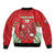 Wales Rugby Custom Sleeve Zip Bomber Jacket Dragon Scales Style - Wonder Print Shop
