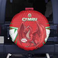 Wales Rugby Custom Spare Tire Cover Dragon Scales Style - Wonder Print Shop