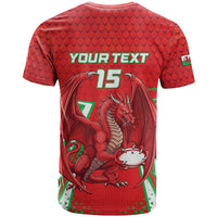 Wales Rugby Custom T Shirt Dragon Scales Style - Wonder Print Shop