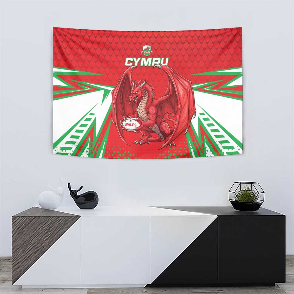 Wales Rugby Custom Tapestry Dragon Scales Style - Wonder Print Shop