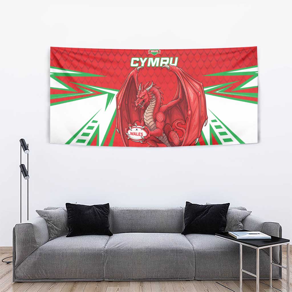 Wales Rugby Custom Tapestry Dragon Scales Style - Wonder Print Shop