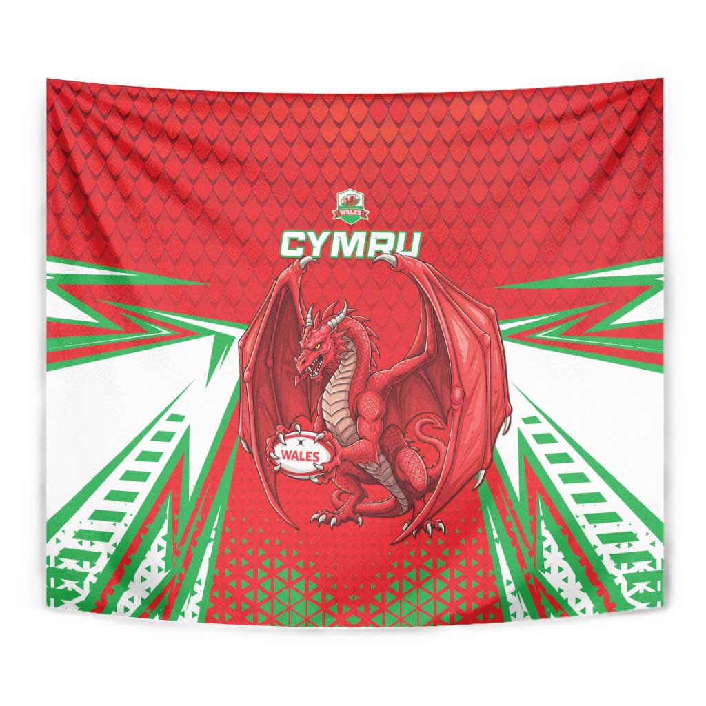 Wales Rugby Custom Tapestry Dragon Scales Style - Wonder Print Shop