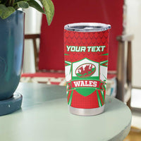 Wales Rugby Custom Tumbler Cup Dragon Scales Style - Wonder Print Shop