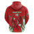 Wales Rugby Custom Zip Hoodie Dragon Scales Style - Wonder Print Shop