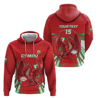 Wales Rugby Custom Zip Hoodie Dragon Scales Style - Wonder Print Shop
