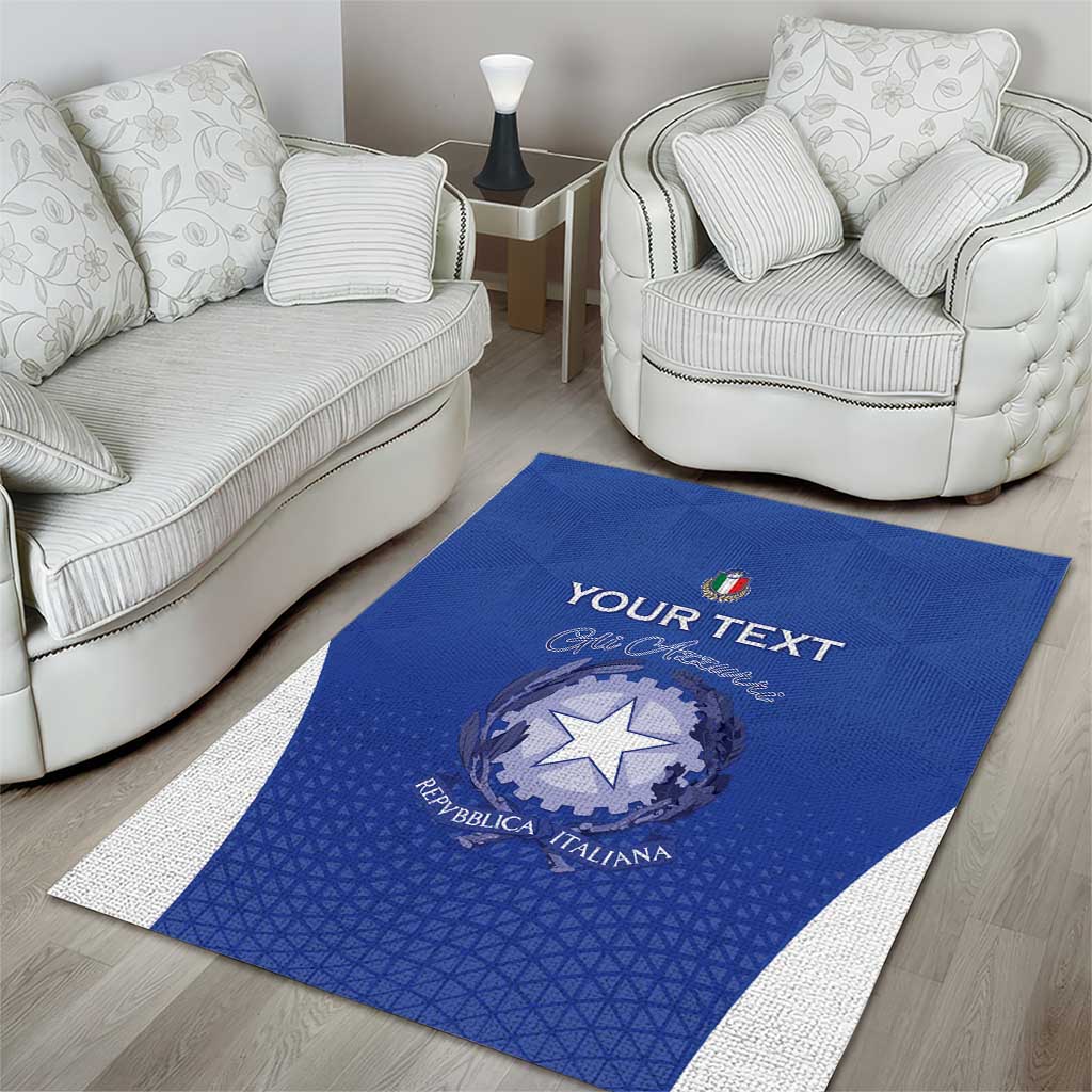Italy Rugby Custom Area Rug Go Gli Azzurri - Wonder Print Shop