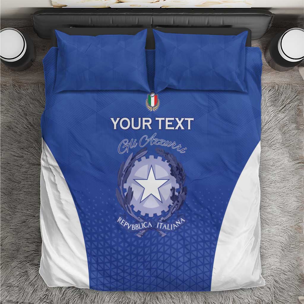 Italy Rugby Custom Bedding Set Go Gli Azzurri - Wonder Print Shop