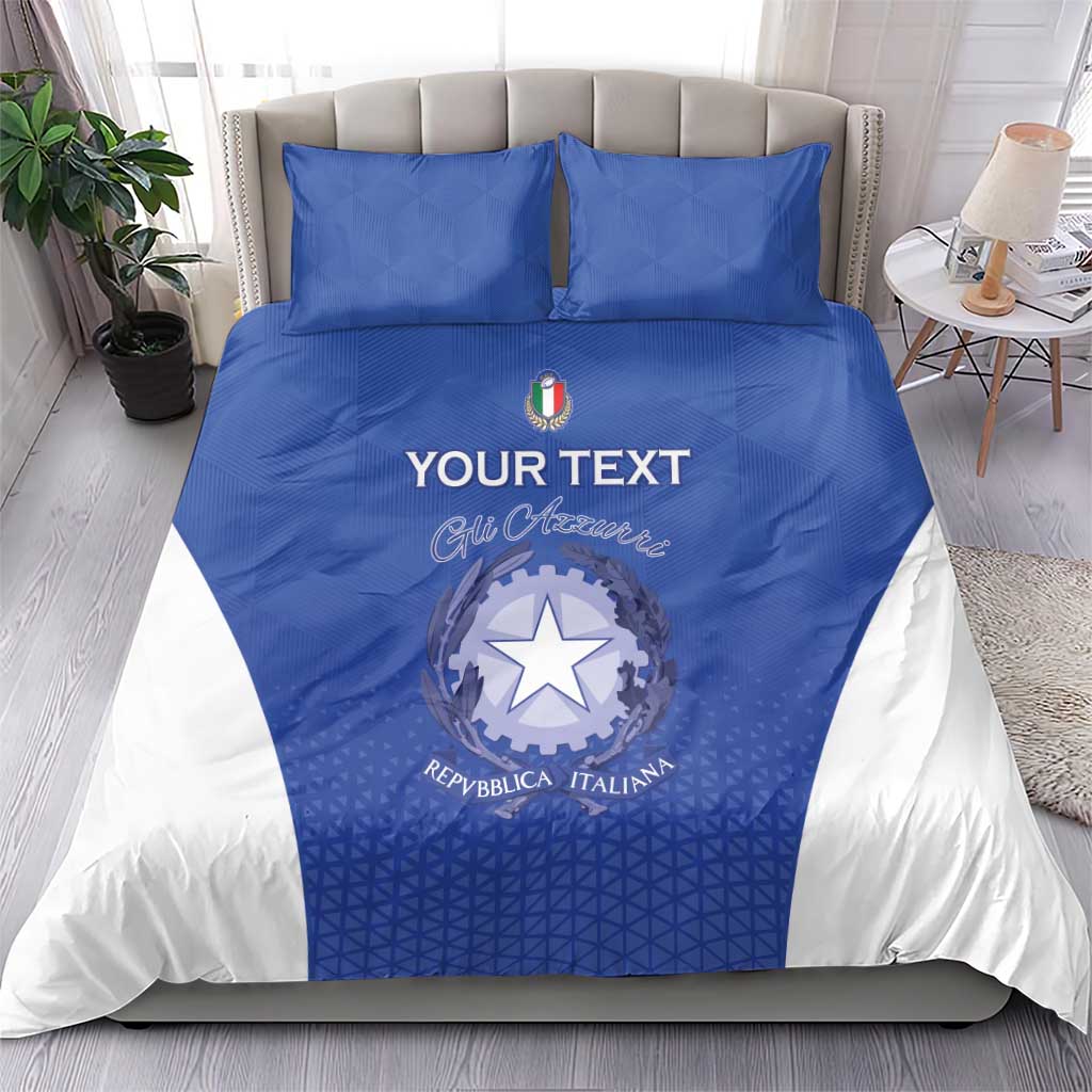 Italy Rugby Custom Bedding Set Go Gli Azzurri - Wonder Print Shop