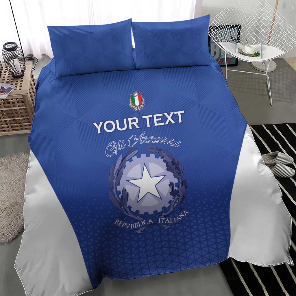 Italy Rugby Custom Bedding Set Go Gli Azzurri - Wonder Print Shop