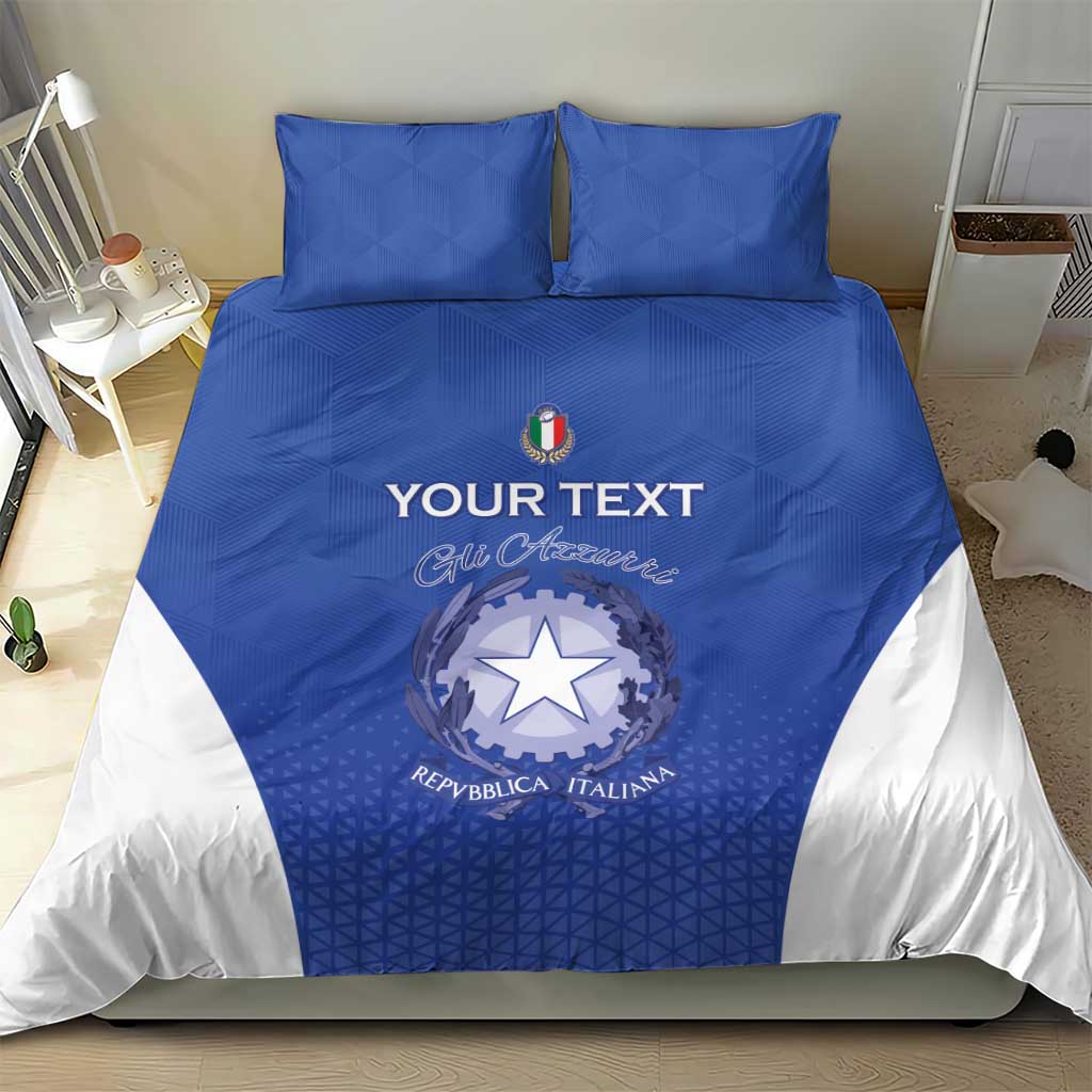 Italy Rugby Custom Bedding Set Go Gli Azzurri - Wonder Print Shop