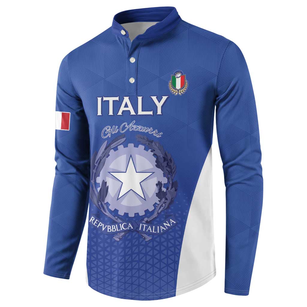 Italy Rugby Custom Button Sweatshirt Go Gli Azzurri - Wonder Print Shop