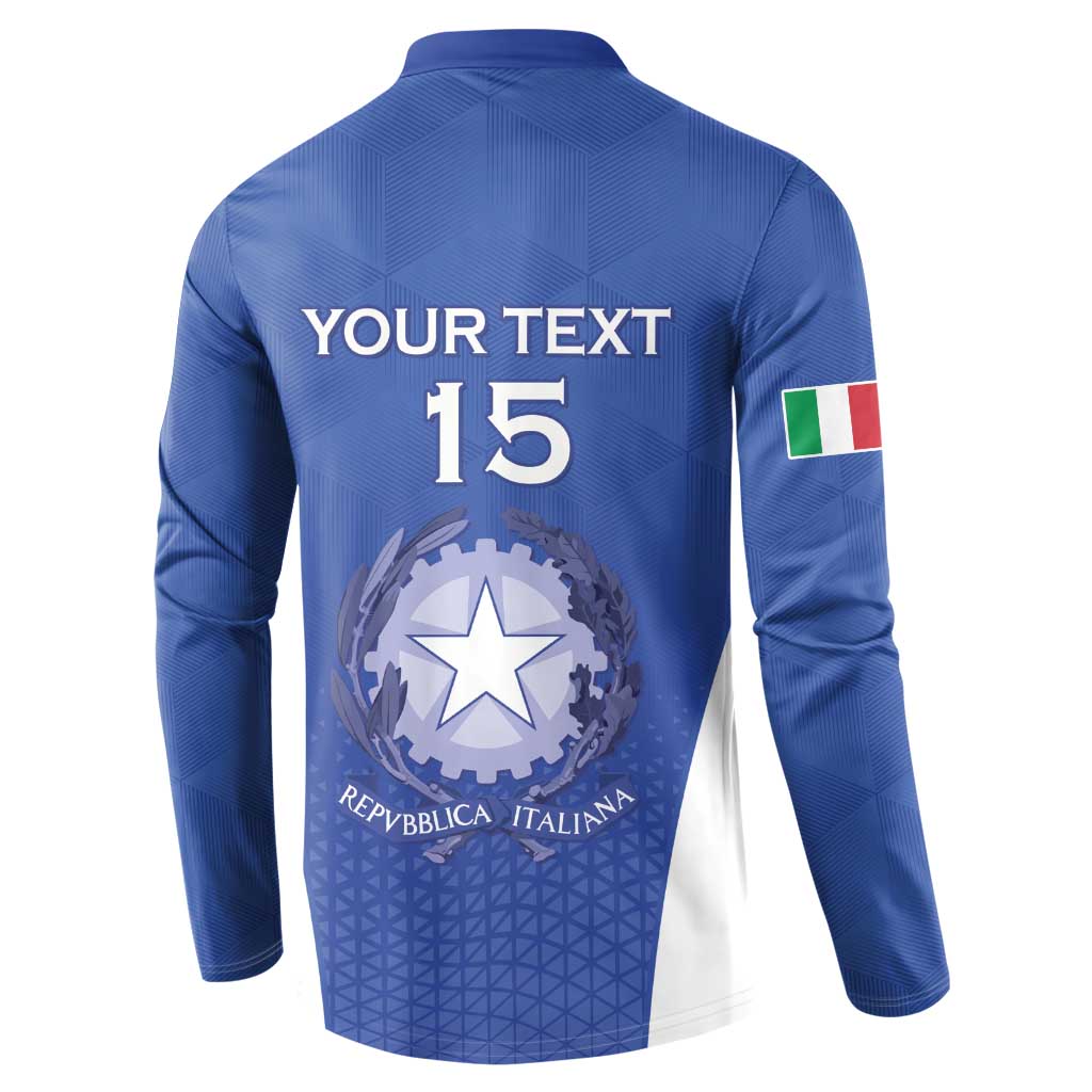 Italy Rugby Custom Button Sweatshirt Go Gli Azzurri - Wonder Print Shop