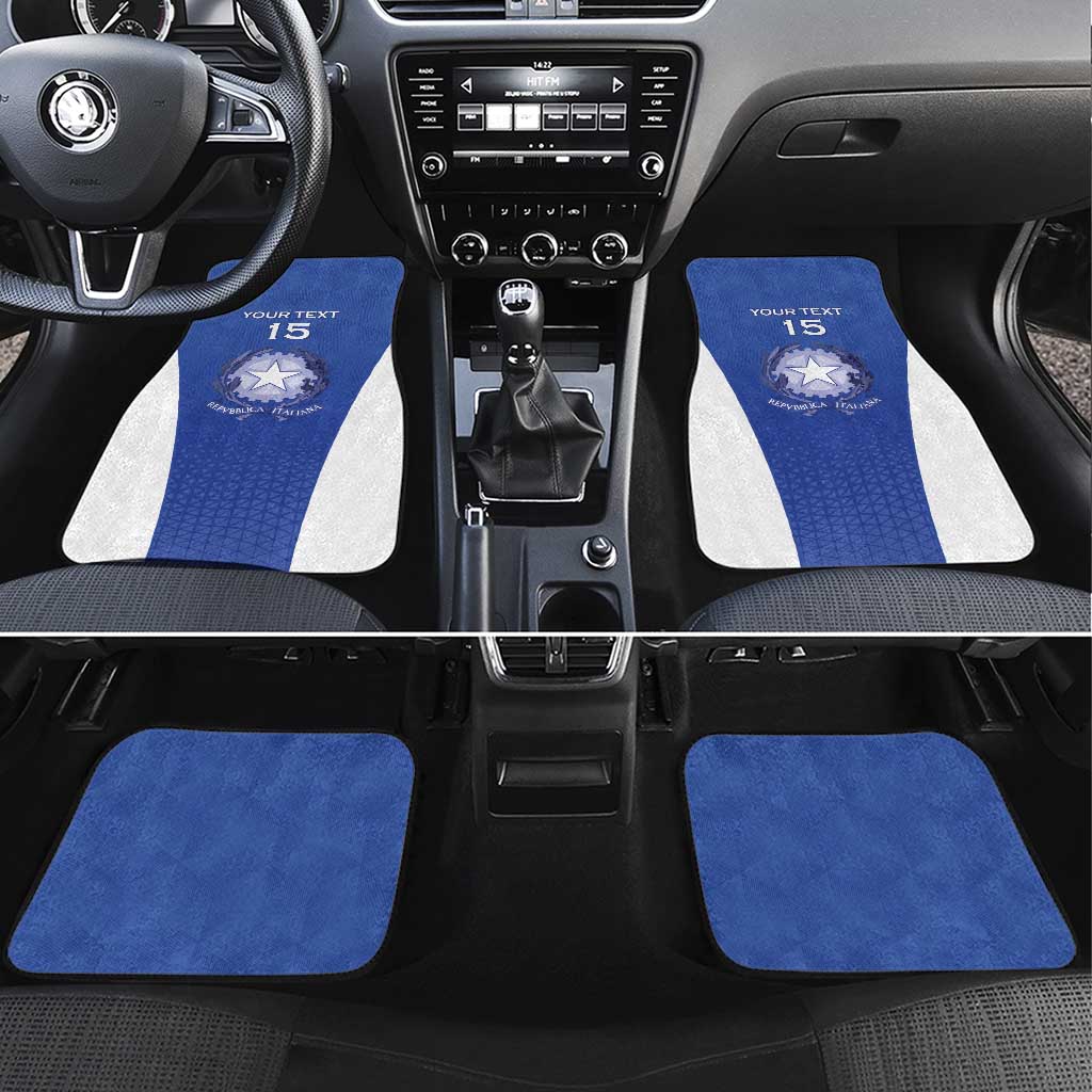 Italy Rugby Custom Car Mats Go Gli Azzurri - Wonder Print Shop