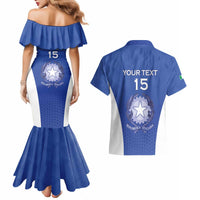 Italy Rugby Custom Couples Matching Mermaid Dress and Hawaiian Shirt Go Gli Azzurri - Wonder Print Shop