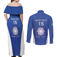 Italy Rugby Custom Couples Matching Off Shoulder Maxi Dress and Long Sleeve Button Shirt Go Gli Azzurri - Wonder Print Shop