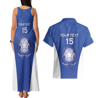 Italy Rugby Custom Couples Matching Tank Maxi Dress and Hawaiian Shirt Go Gli Azzurri - Wonder Print Shop