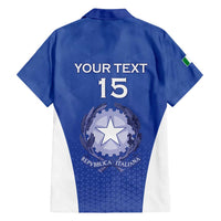 Italy Rugby Custom Family Matching Long Sleeve Bodycon Dress and Hawaiian Shirt Go Gli Azzurri - Wonder Print Shop