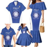 Italy Rugby Custom Family Matching Mermaid Dress and Hawaiian Shirt Go Gli Azzurri - Wonder Print Shop
